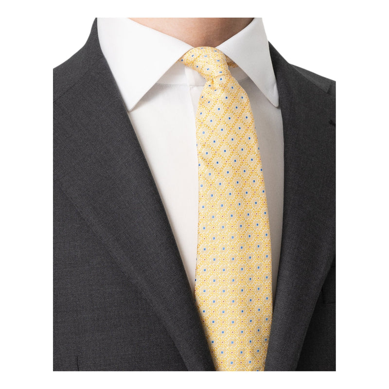 Medallion Print Woven Silk Tie - Eton Shirts Neck Ties