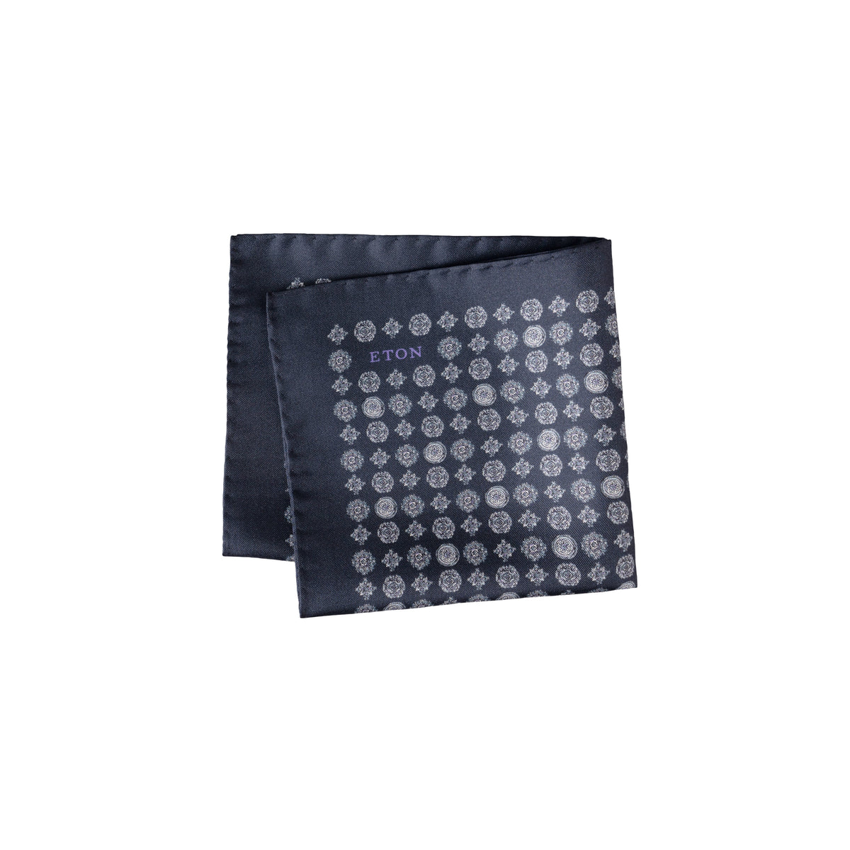 Medallion Silk Twill Pocket Square - Eton
