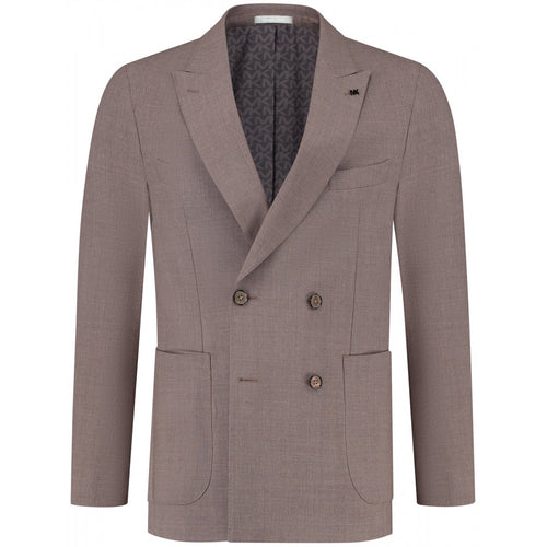 Michael Kors Double Breasted Frosted Brown Suit - Michael Kors