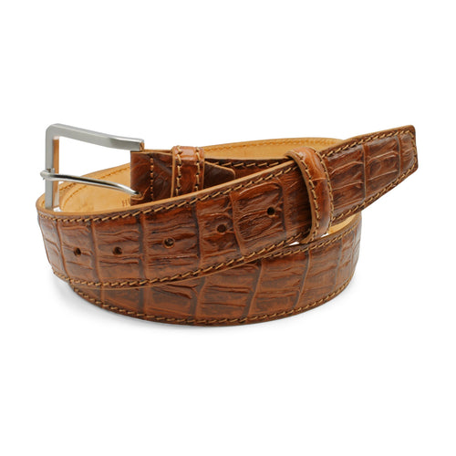 Mock Croc Belt Tan - Huxley Tanner