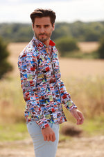 Monoco Grand Prix Print Shirt - Claudio Lugli