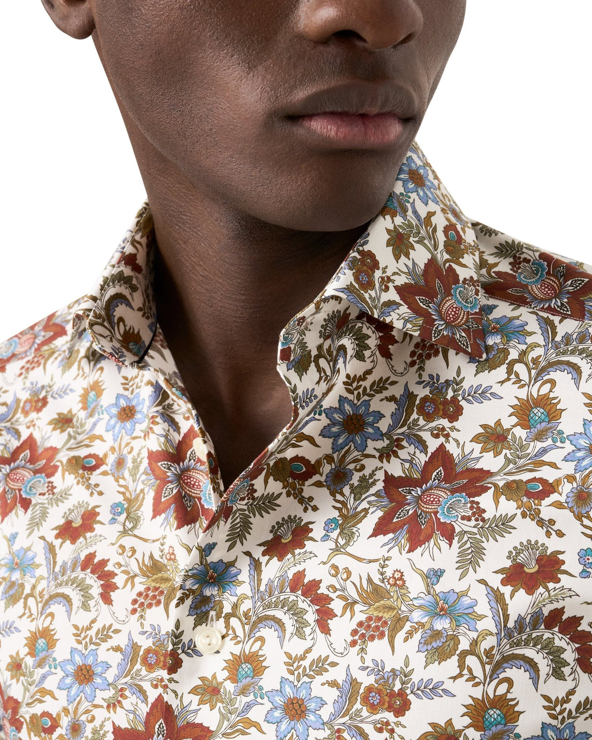 Multi Floral Print Signature Twill Shirt - Eton Shirts Shirts