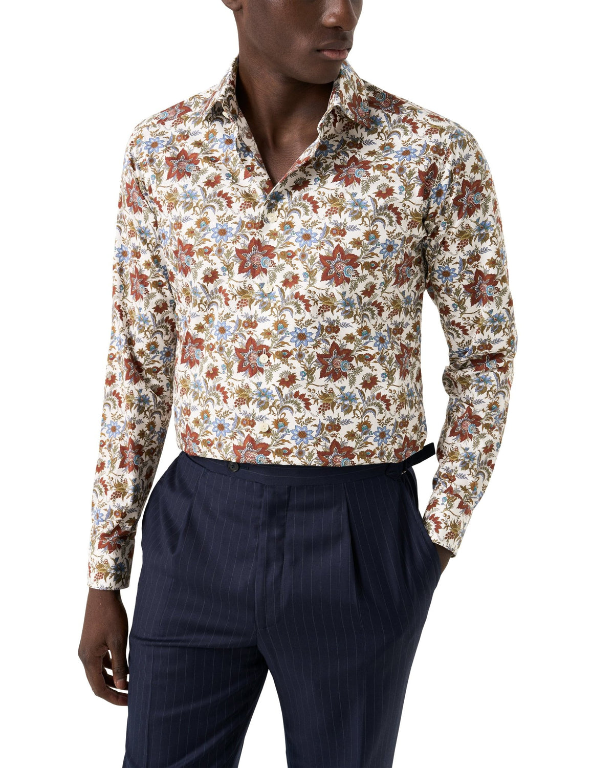 Multi Floral Print Signature Twill Shirt - Eton Shirts Shirts
