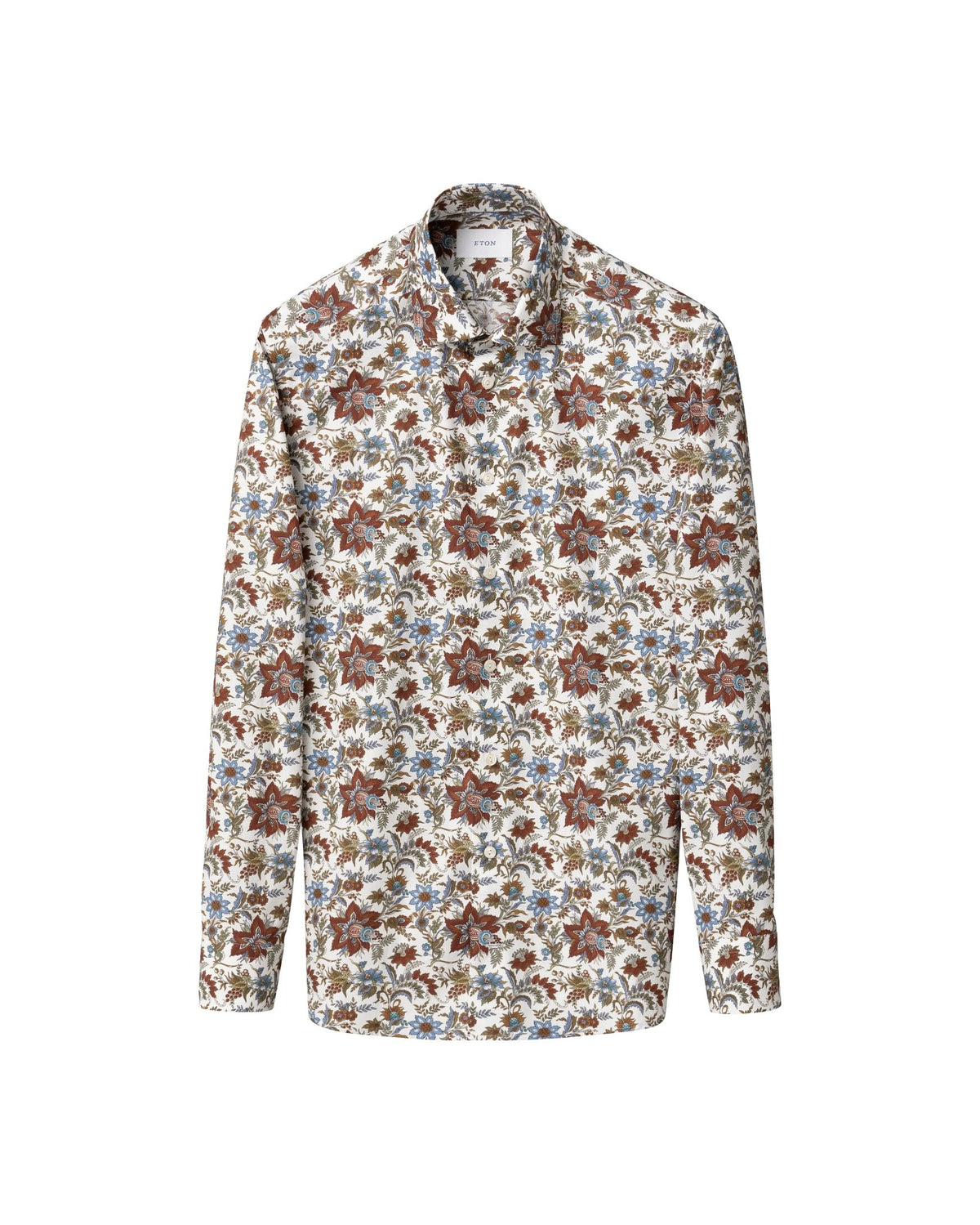Multi Floral Print Signature Twill Shirt - Eton Shirts Shirts