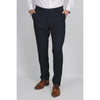 Navy Check Peak Lapel Suit - Leonard Silver