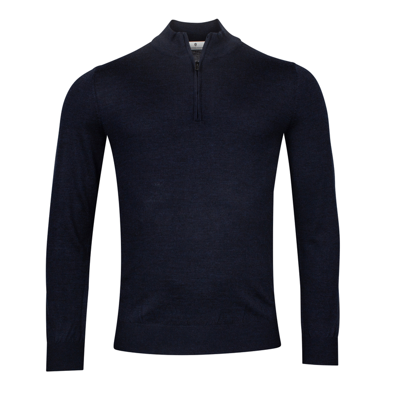 Navy Half Zip Pullover - Thomas Maine