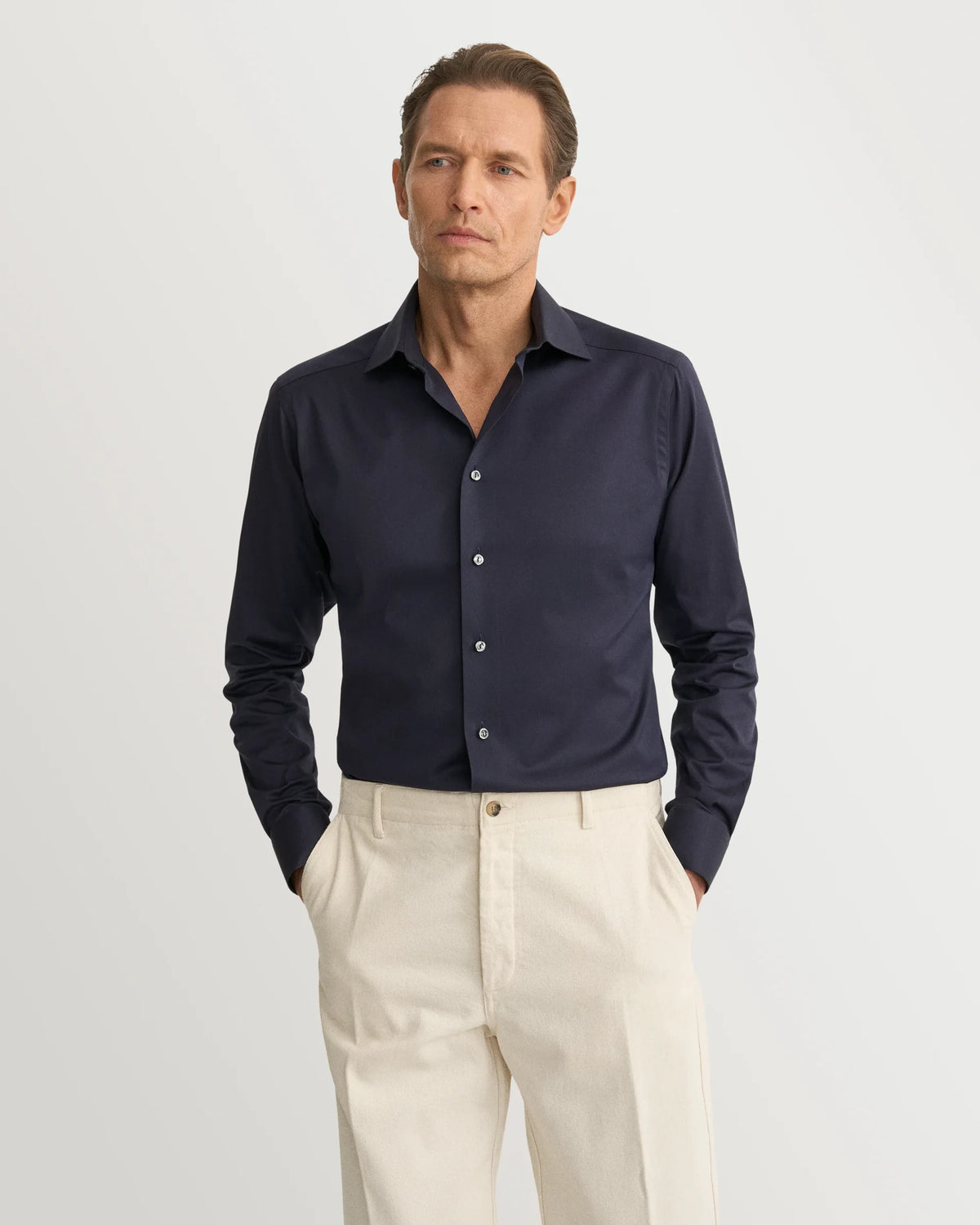 Signature Twill Shirt navy - Eton Shirts
