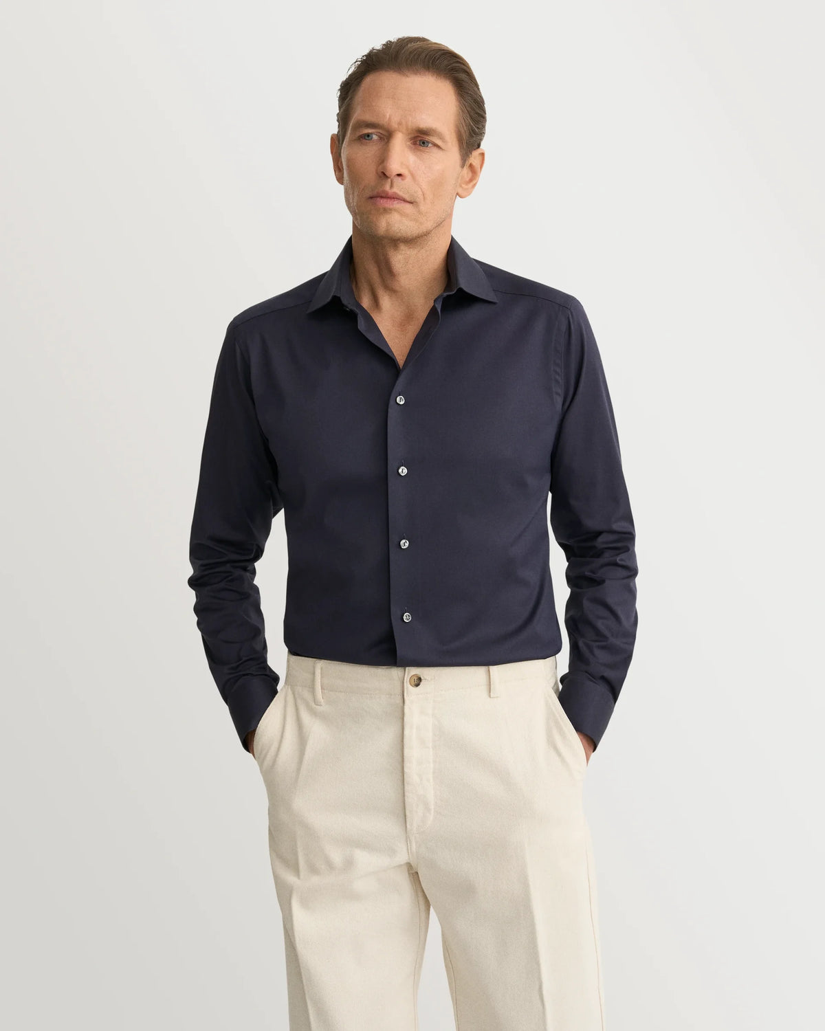 Signature Twill Shirt navy - Eton Shirts