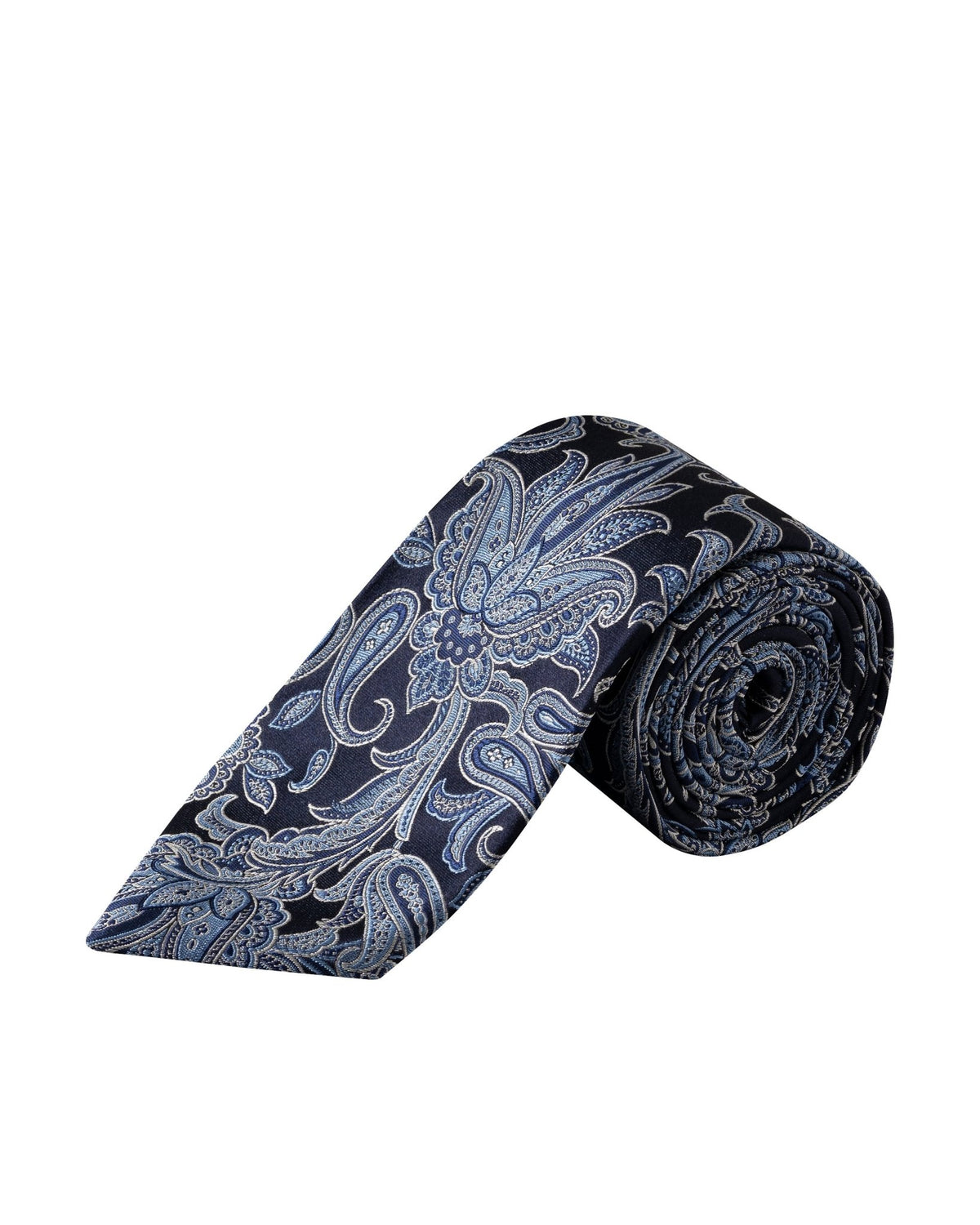 Paisley Woven Silk Tie Navy - Eton Shirts Neck Ties