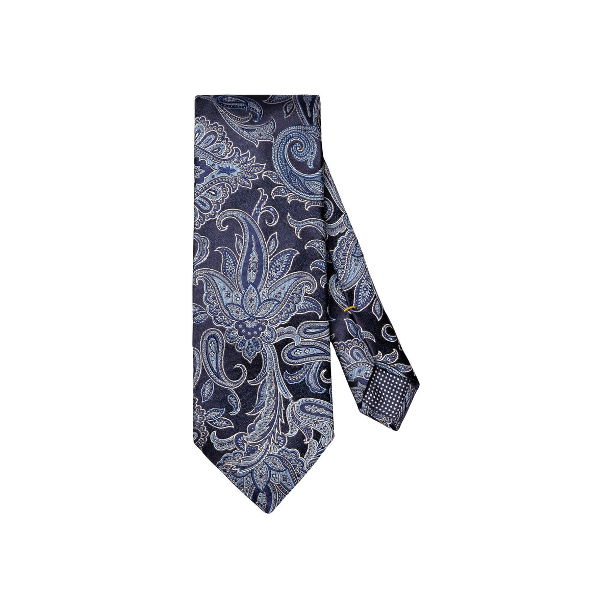 Paisley Woven Silk Tie Navy - Eton Shirts Neck Ties