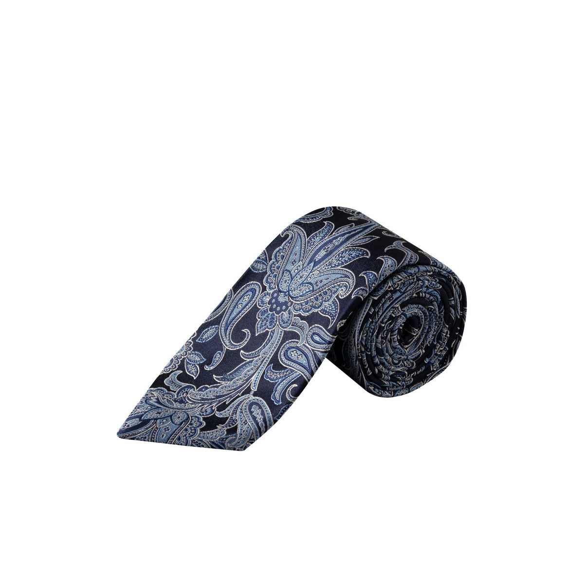 Paisley Woven Silk Tie Navy - Eton Shirts Neck Ties