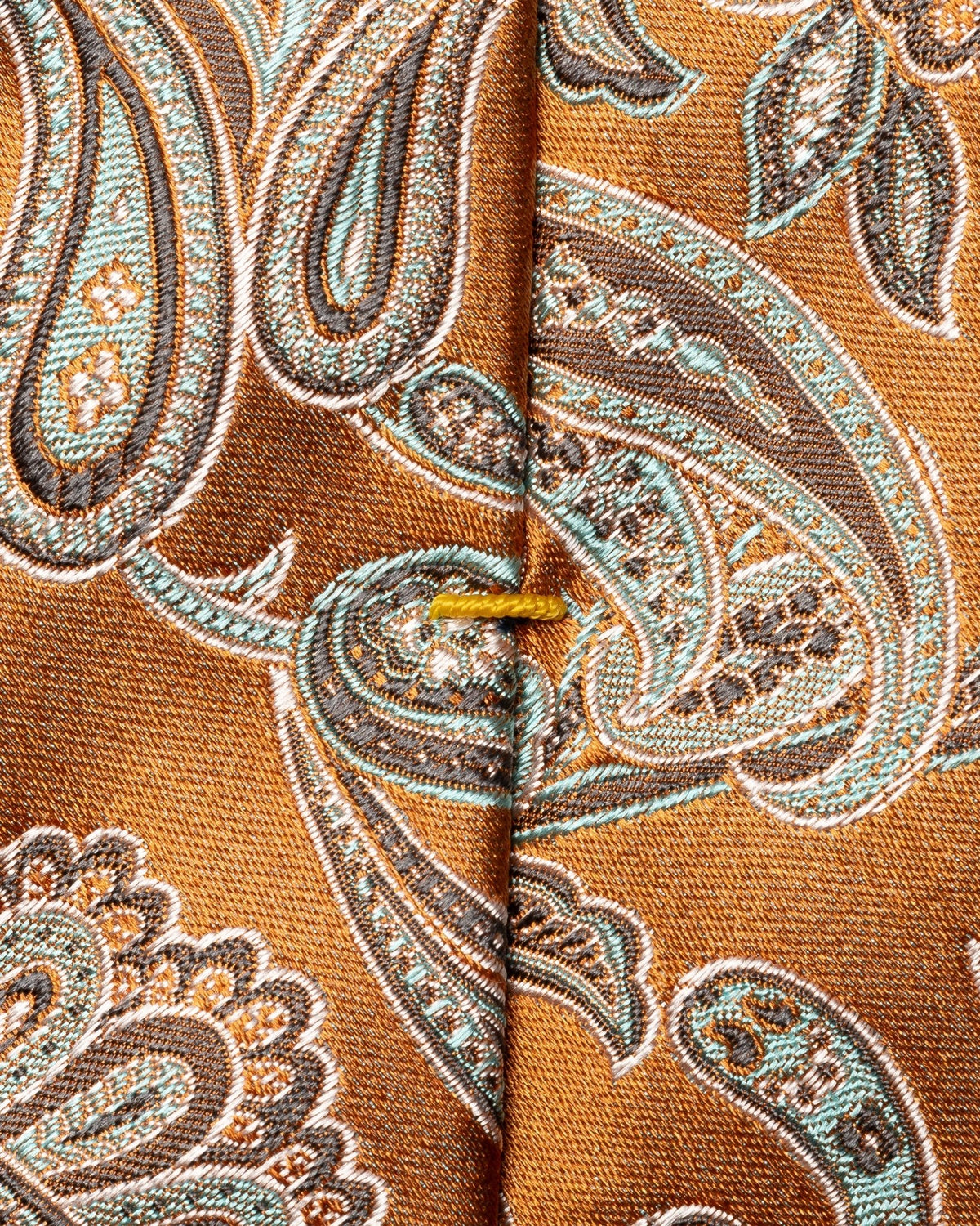 Paisley Woven Silk Tie Orange - Eton Shirts Neck Ties
