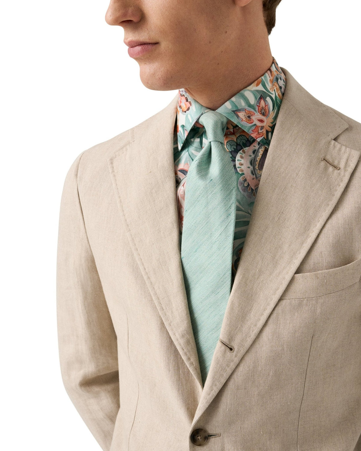 Parrot Motif Signature Twill Shirt - Eton Shirts