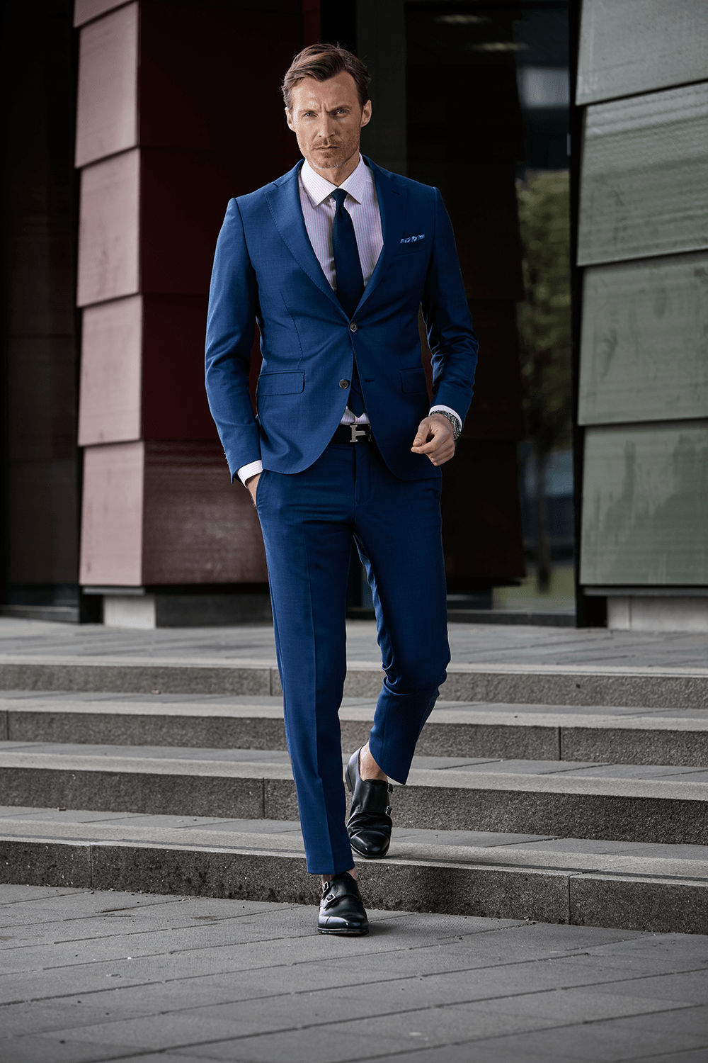 Vitale Barbaris Super 110's French Navy Suit Jacket