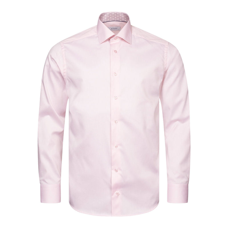 Pink Shirt Geometric Insert - Eton Shirts