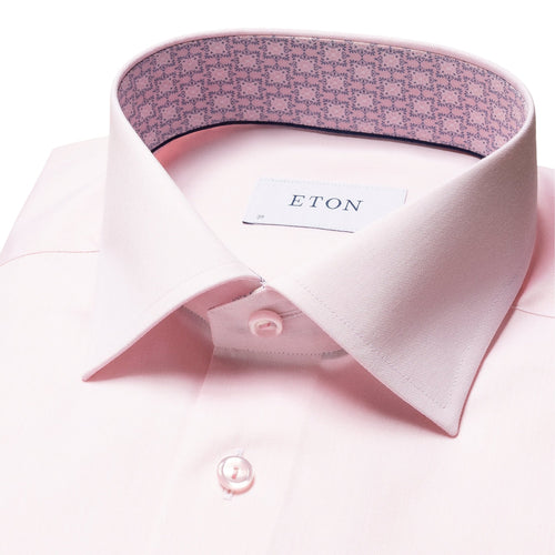 Pink Shirt Geometric Insert - Eton Shirts