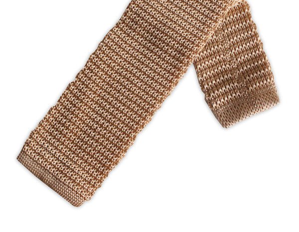 Plain Ivory Knitted Silk Tie - Knightsbridge Neck Ties