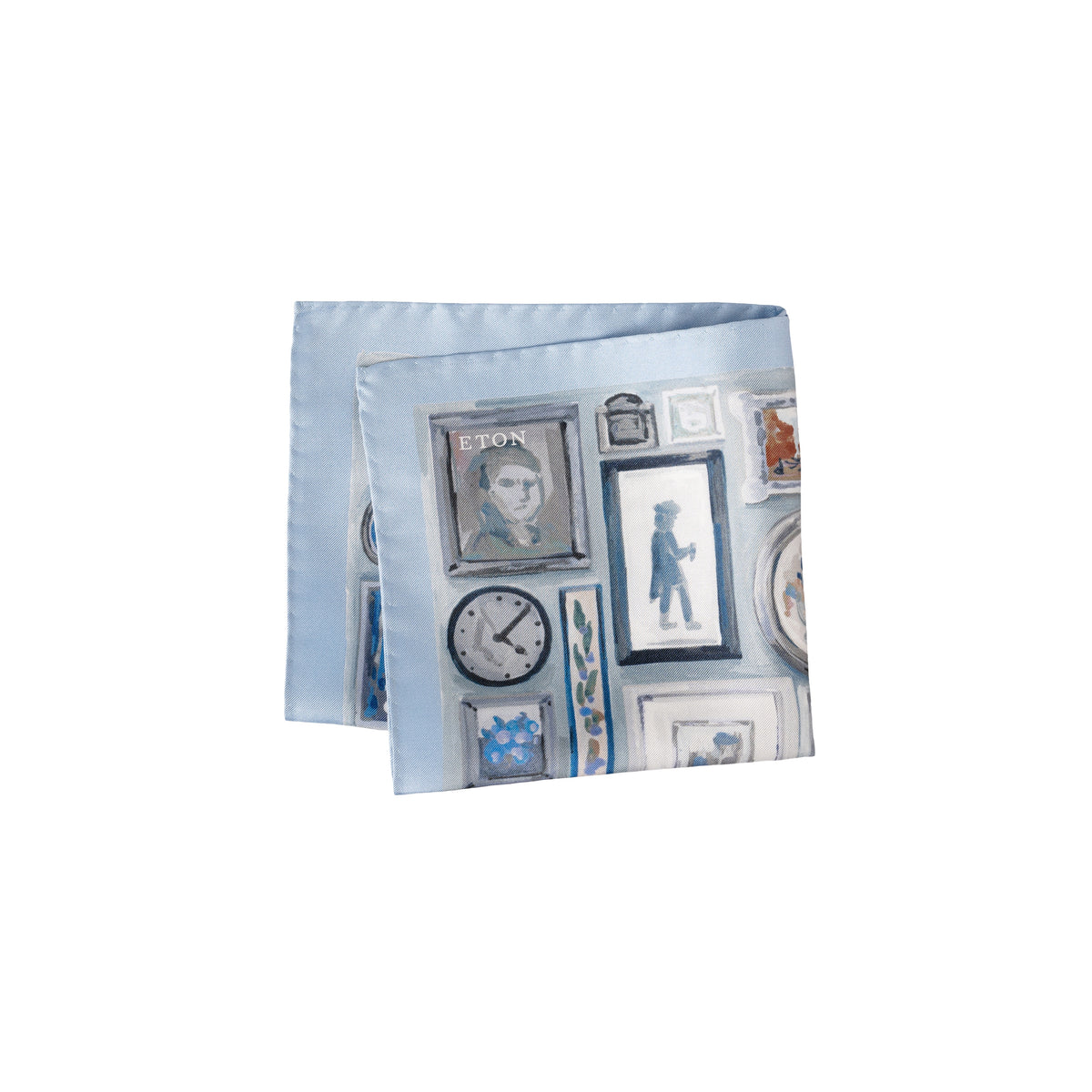 Portrait Silk Twill Pocket Square - Eton