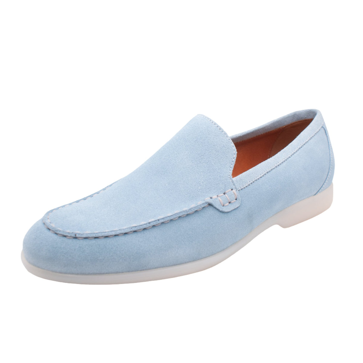 Powder Blue Suede Loafer - Lacuzzo