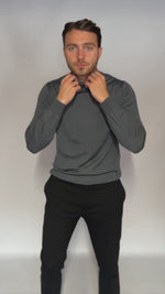 Grey Roll Neck Pullover