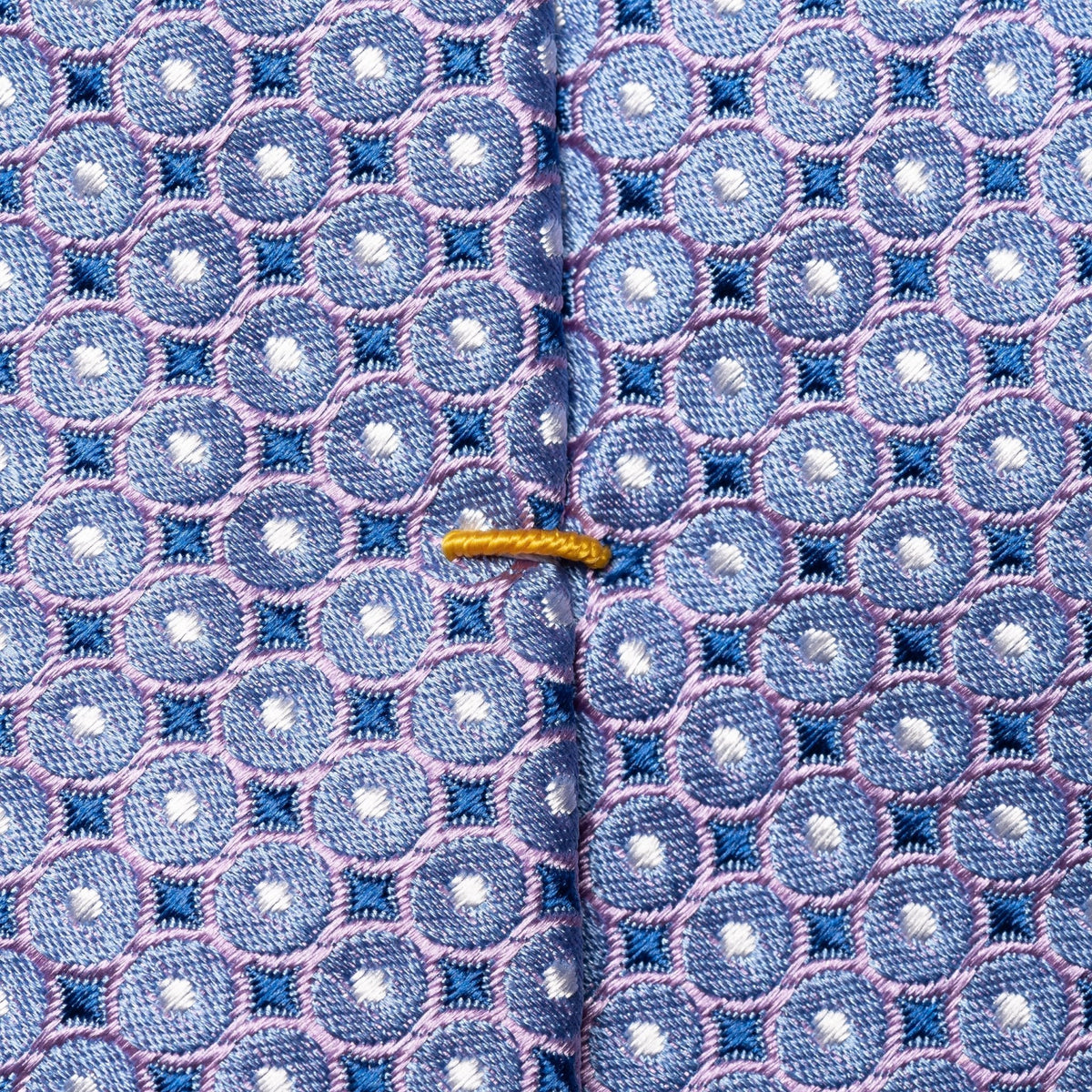 Purple Silk Tie With Geometric Pattern - Eton Shirts