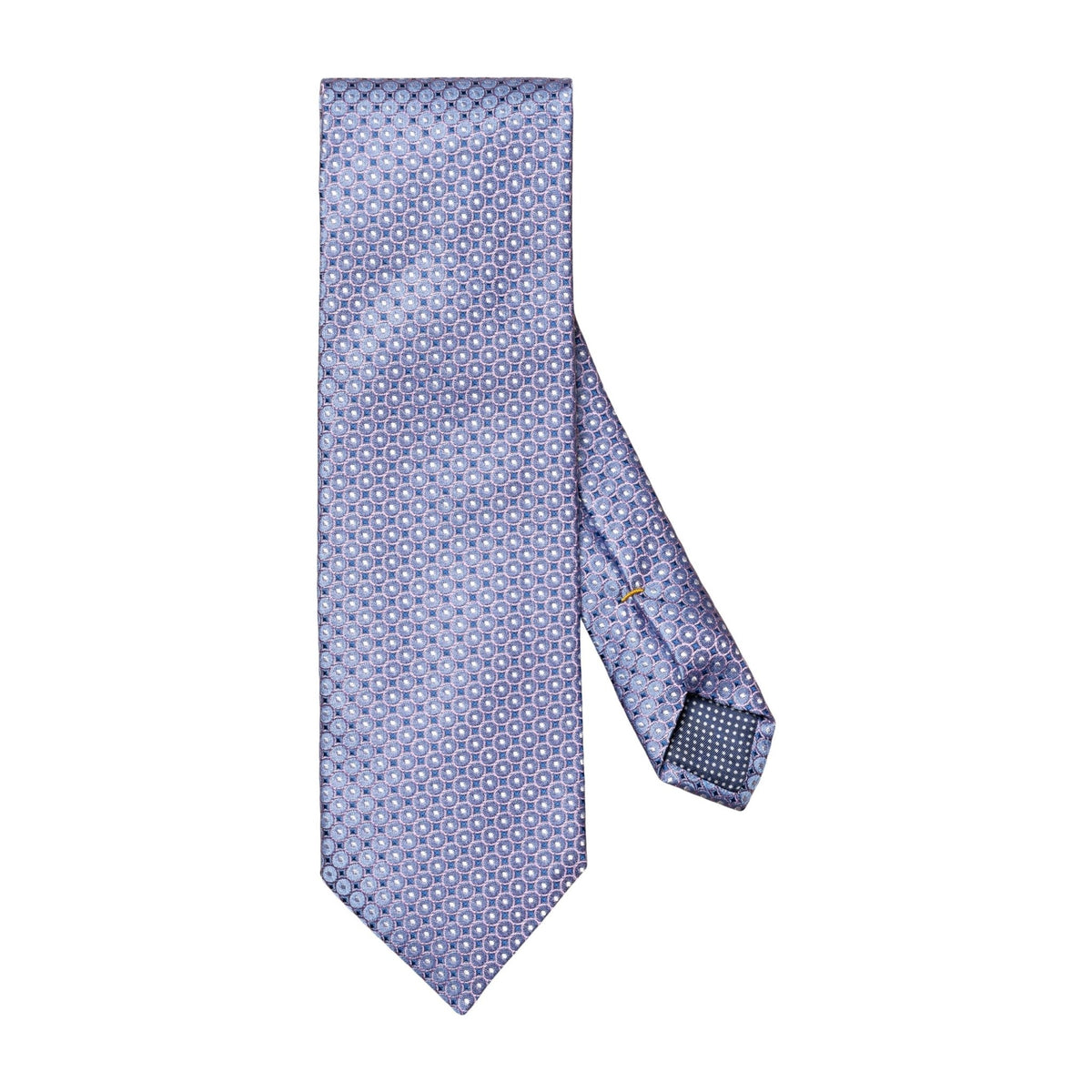 Purple Silk Tie With Geometric Pattern - Eton Shirts