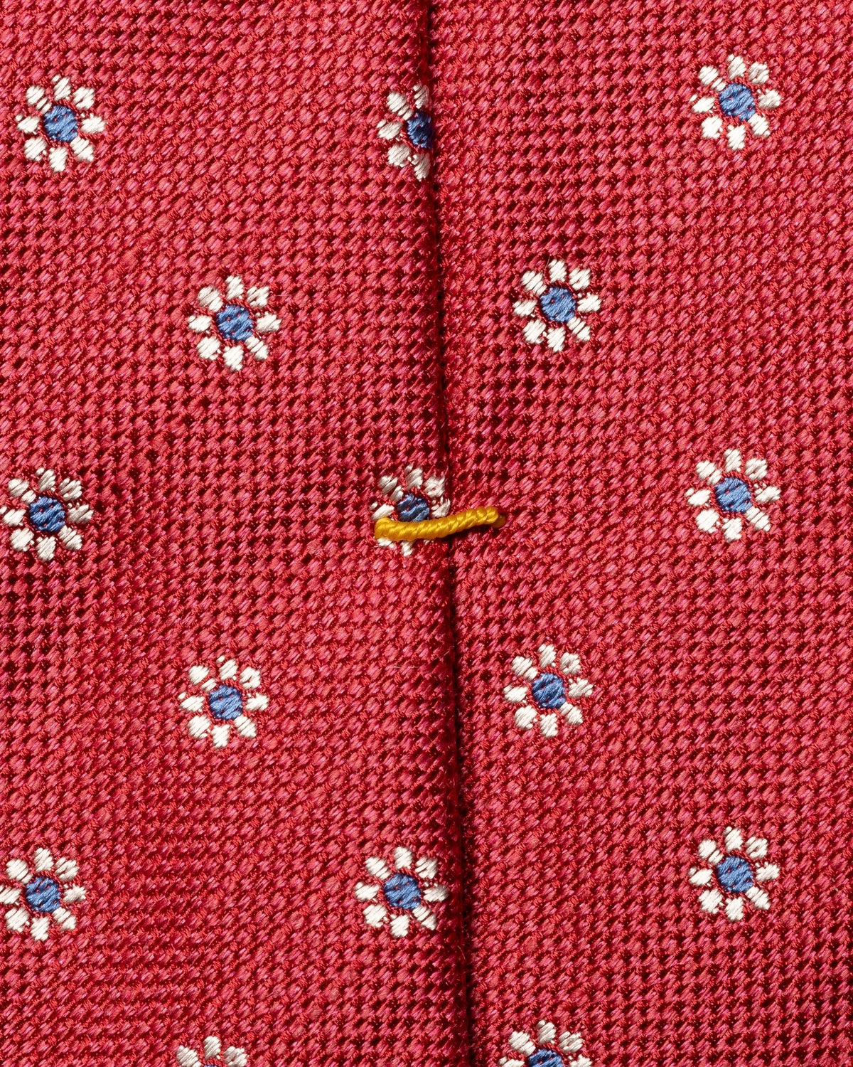 Red Floral Silk and Linen Tie - Eton Shirts Neck Ties