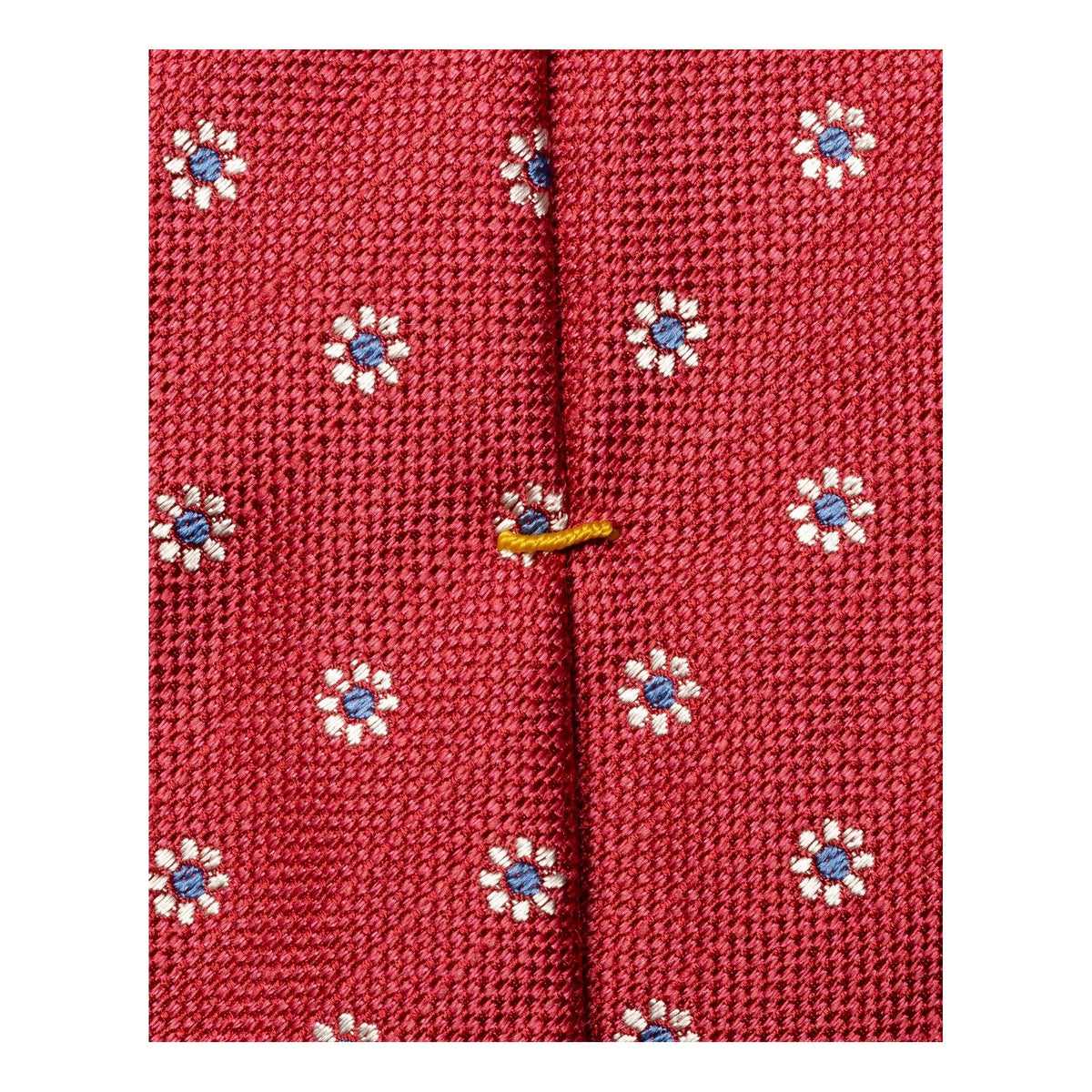 Red Floral Silk and Linen Tie - Eton Shirts Neck Ties
