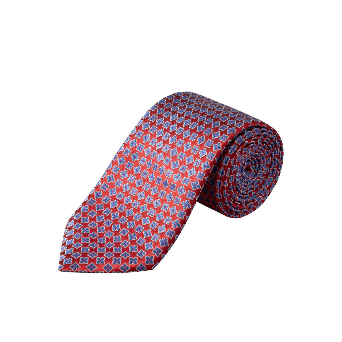 Red Floral Woven Silk Tie - Eton Shirts