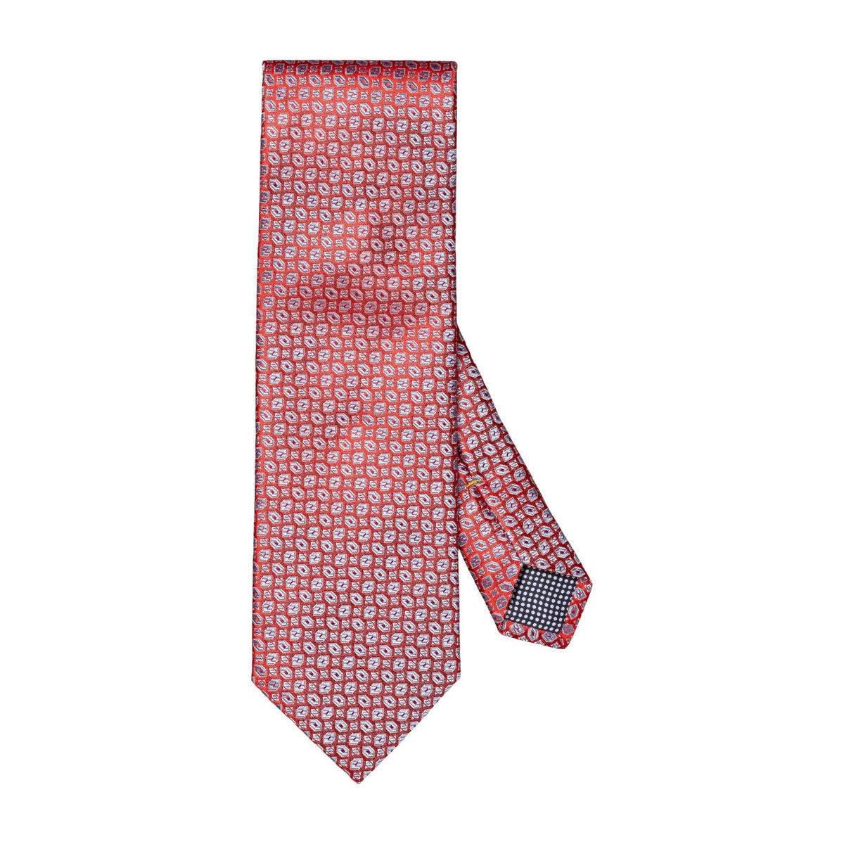 Red Geo Italian Made Silk Tie - Eton Shirts