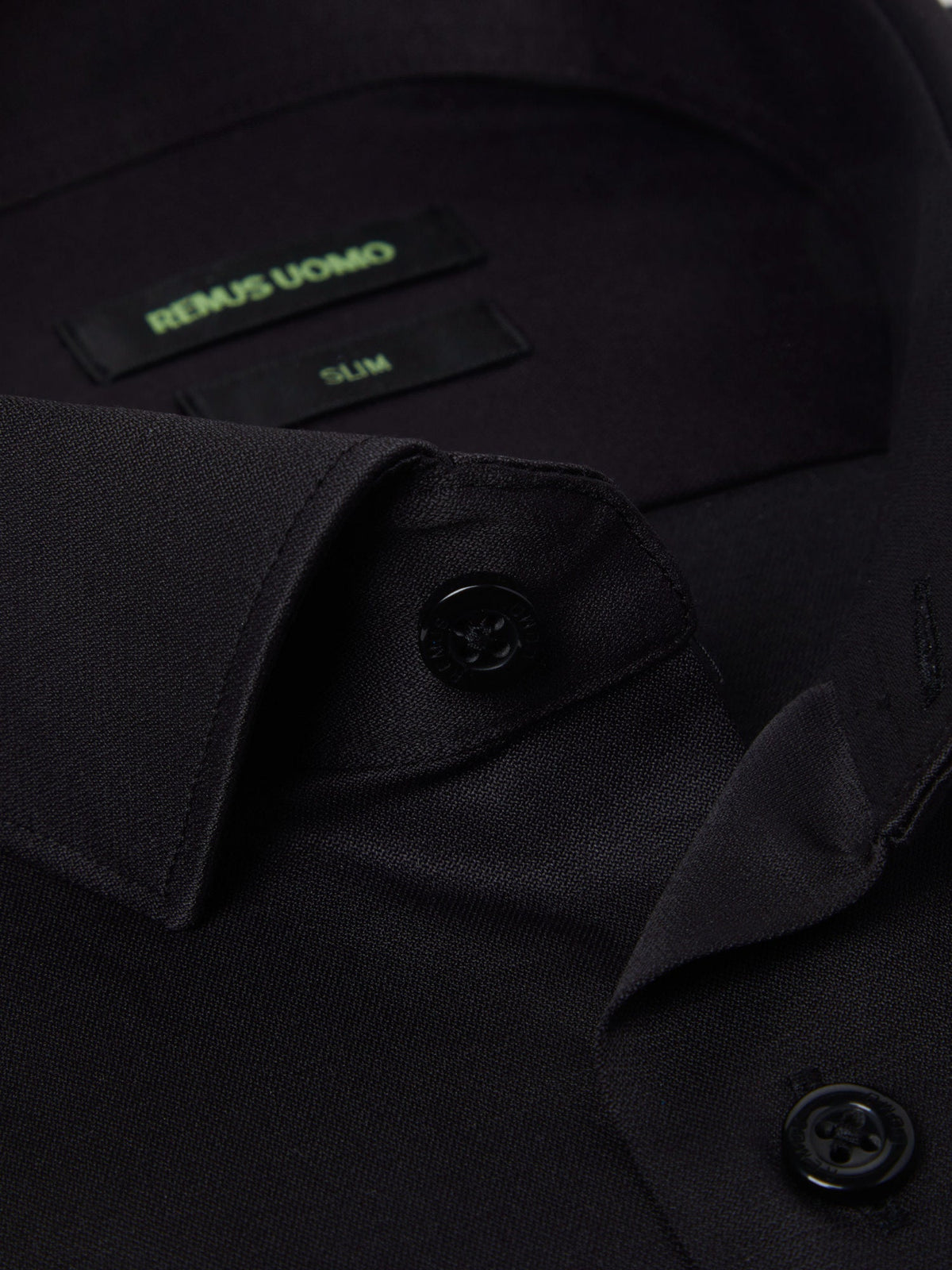 Remus Stretch Black Shirt - Remus Uomo Shirts