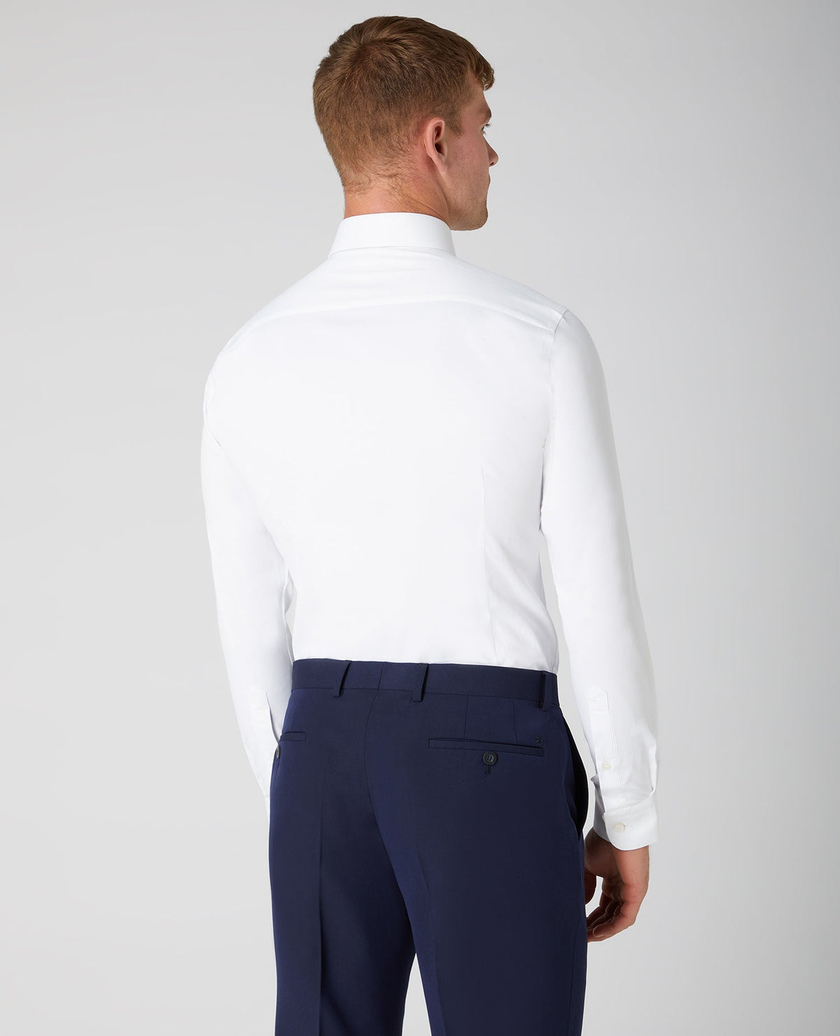 Remus Stretch White Shirt - Leonard Silver