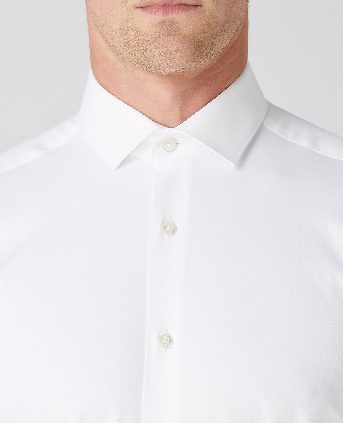 Remus Stretch White Shirt - Leonard Silver