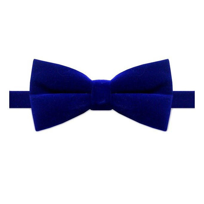 Royal Blue Velvet Bow Tie - Knightsbridge
