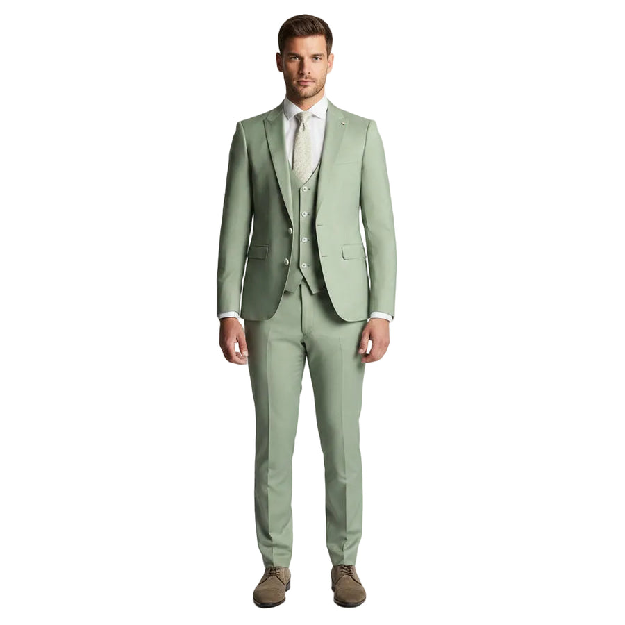 Sage Green Lanito 3 Piece Suit - Remus Uomo