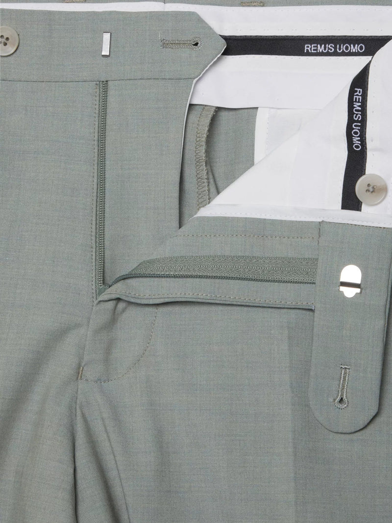 Sage Green Peppe Suit Trouser - Remus Uomo Trousers