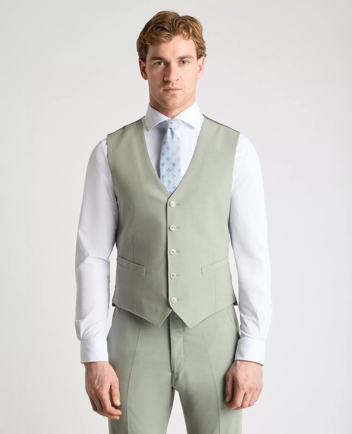 Sage Green Peppe Waistcoat - Remus Uomo Waistcoats