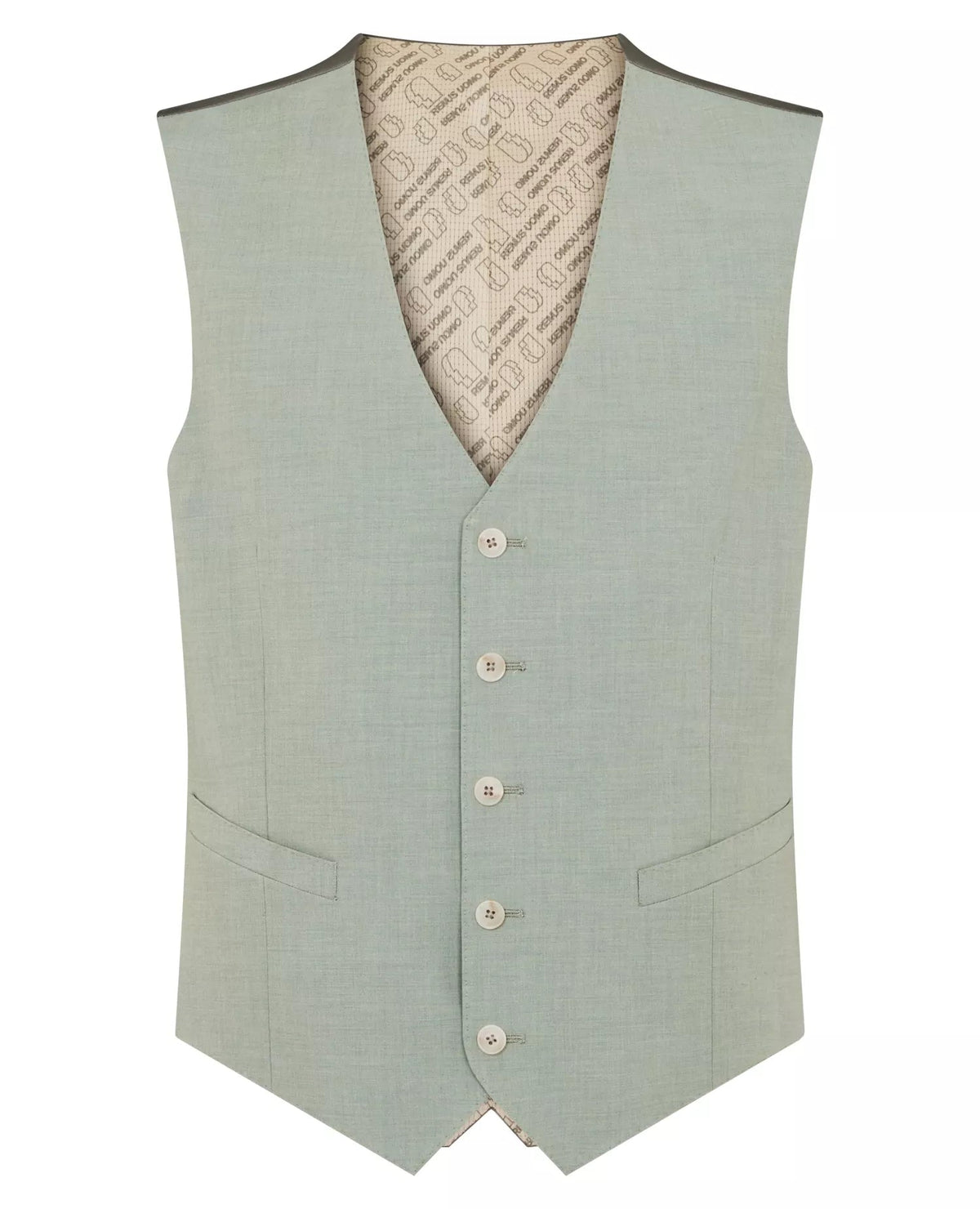 Sage Green Peppe Waistcoat - Remus Uomo Waistcoats