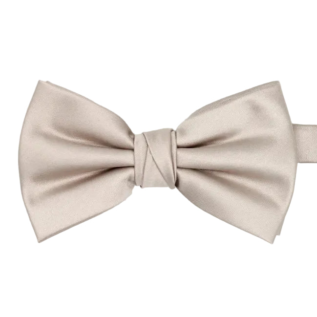 Satin Bow Tie - Champagne - Leonard Silver Bow Ties
