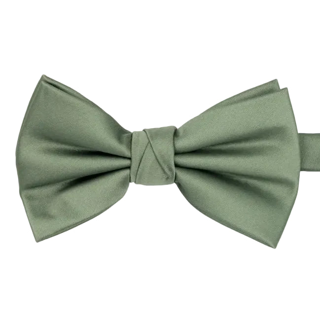 Satin Bow Tie - Sage - Leonard Silver Bow Ties