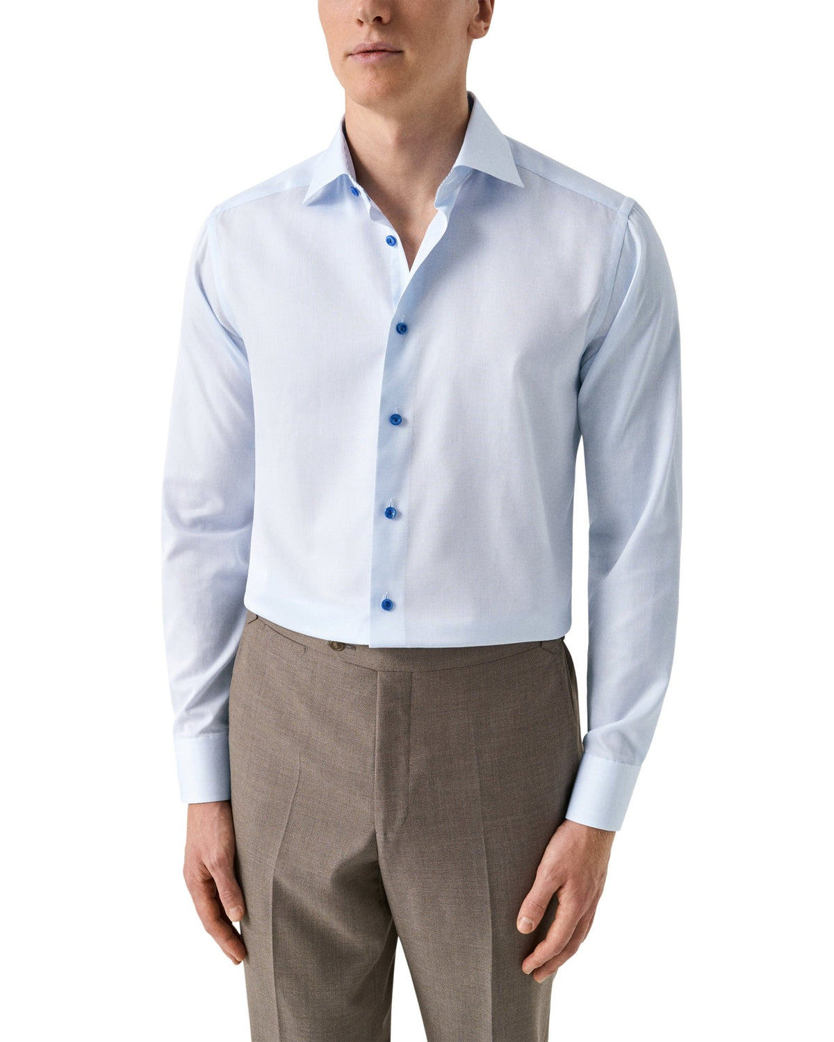Semi Solid Effect Shirt Sky - Eton Shirts Shirts