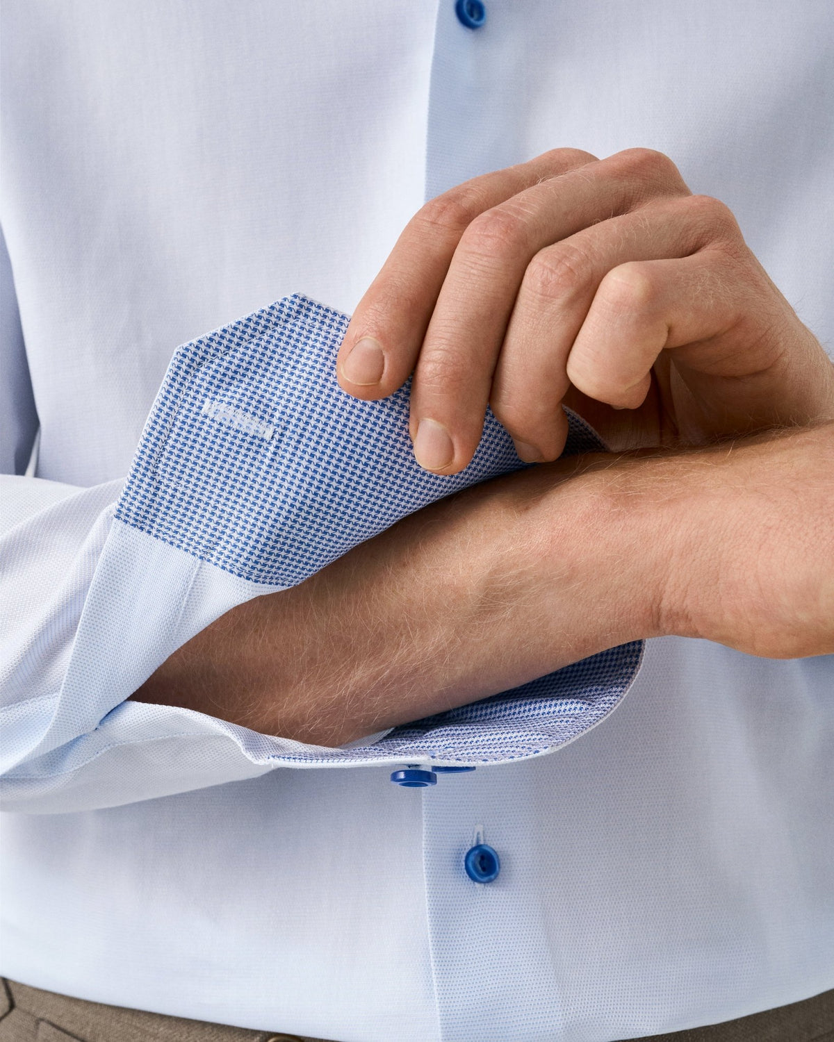 Semi Solid Effect Shirt Sky - Eton Shirts Shirts