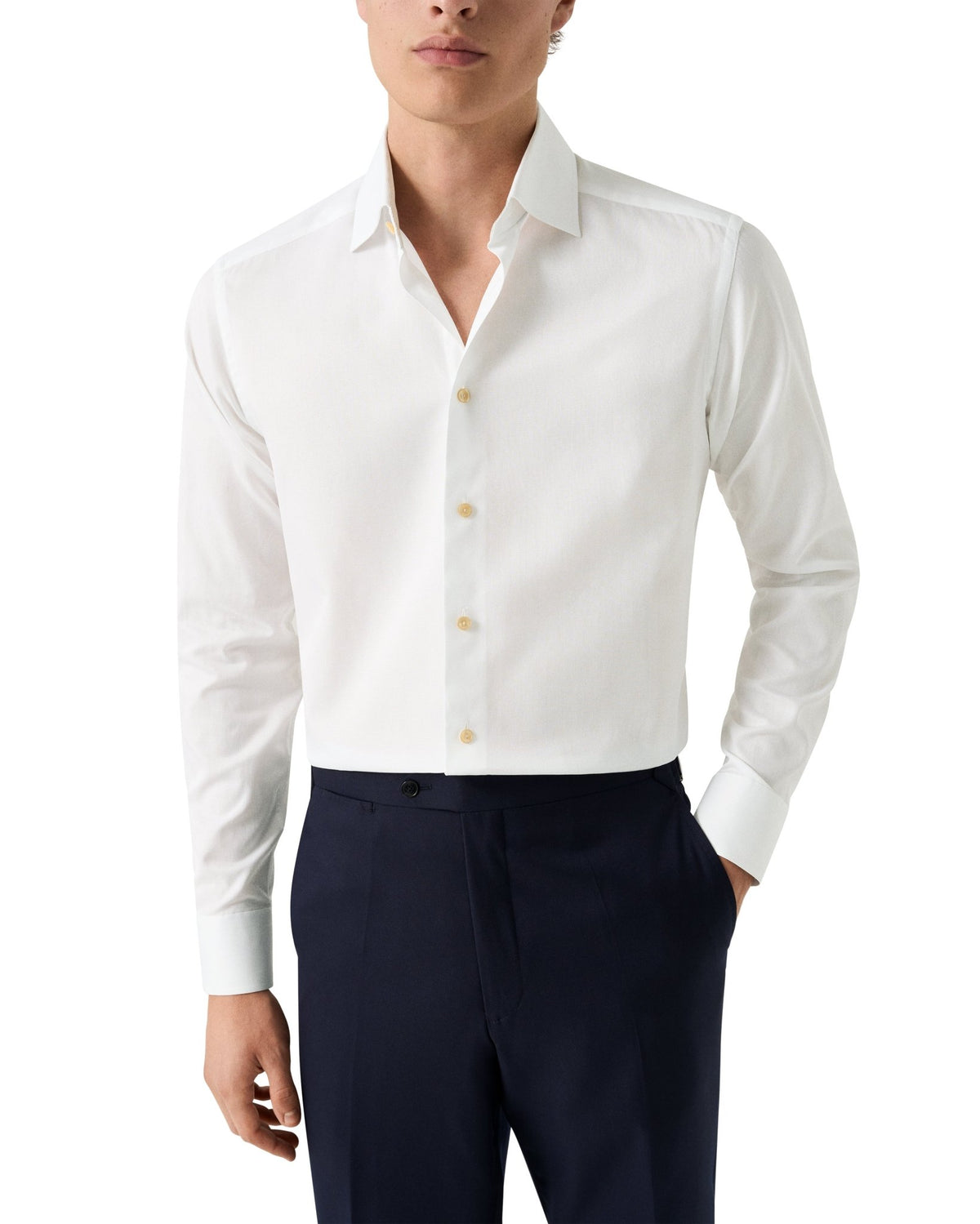 Semi Solid Effect Shirt White - Eton Shirts Shirts