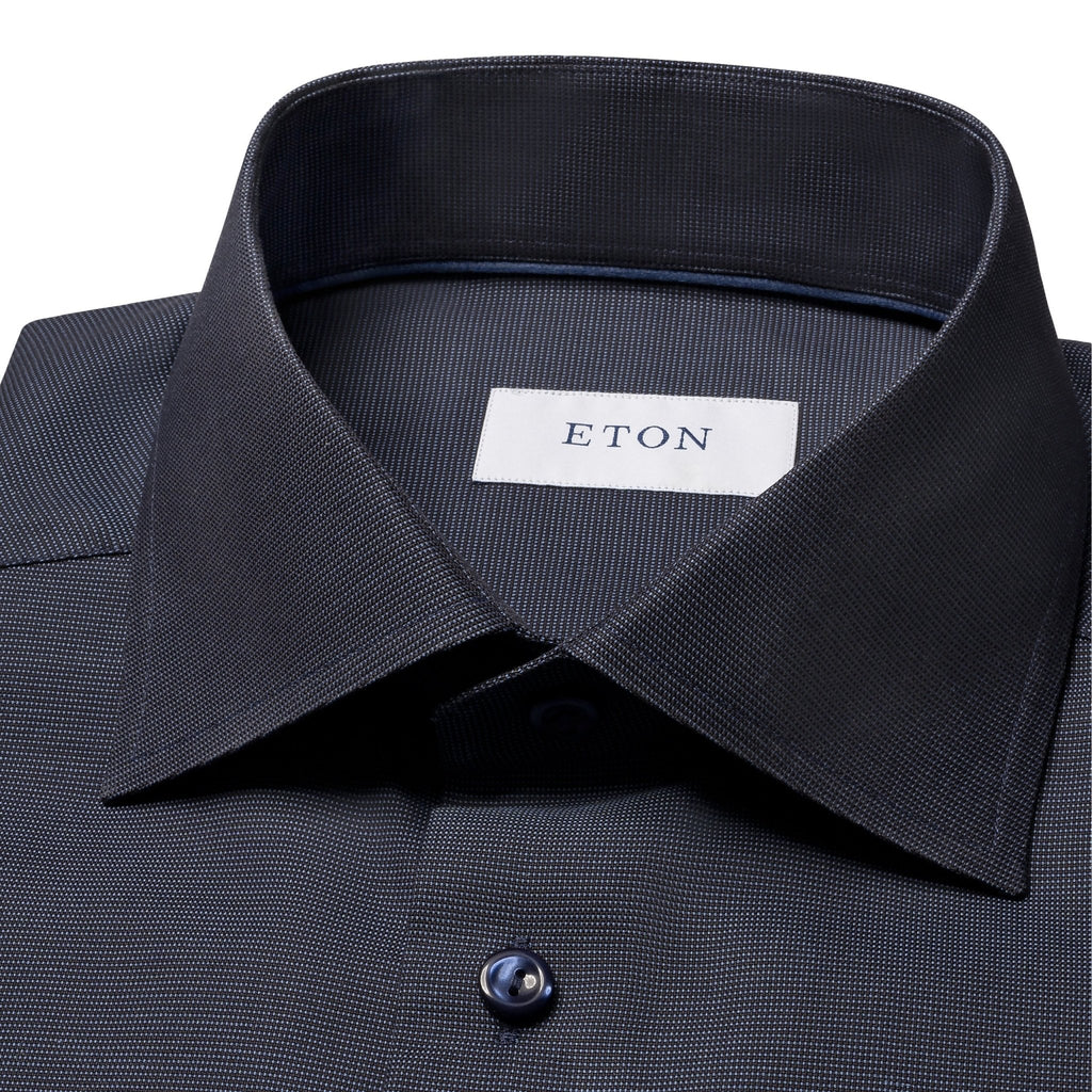 Semi Solid Signature Dobby Shirt – Leonard Silver