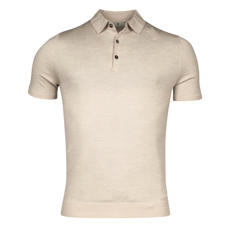 Short Sleeve Merino Polo Knit - Thomas Maine