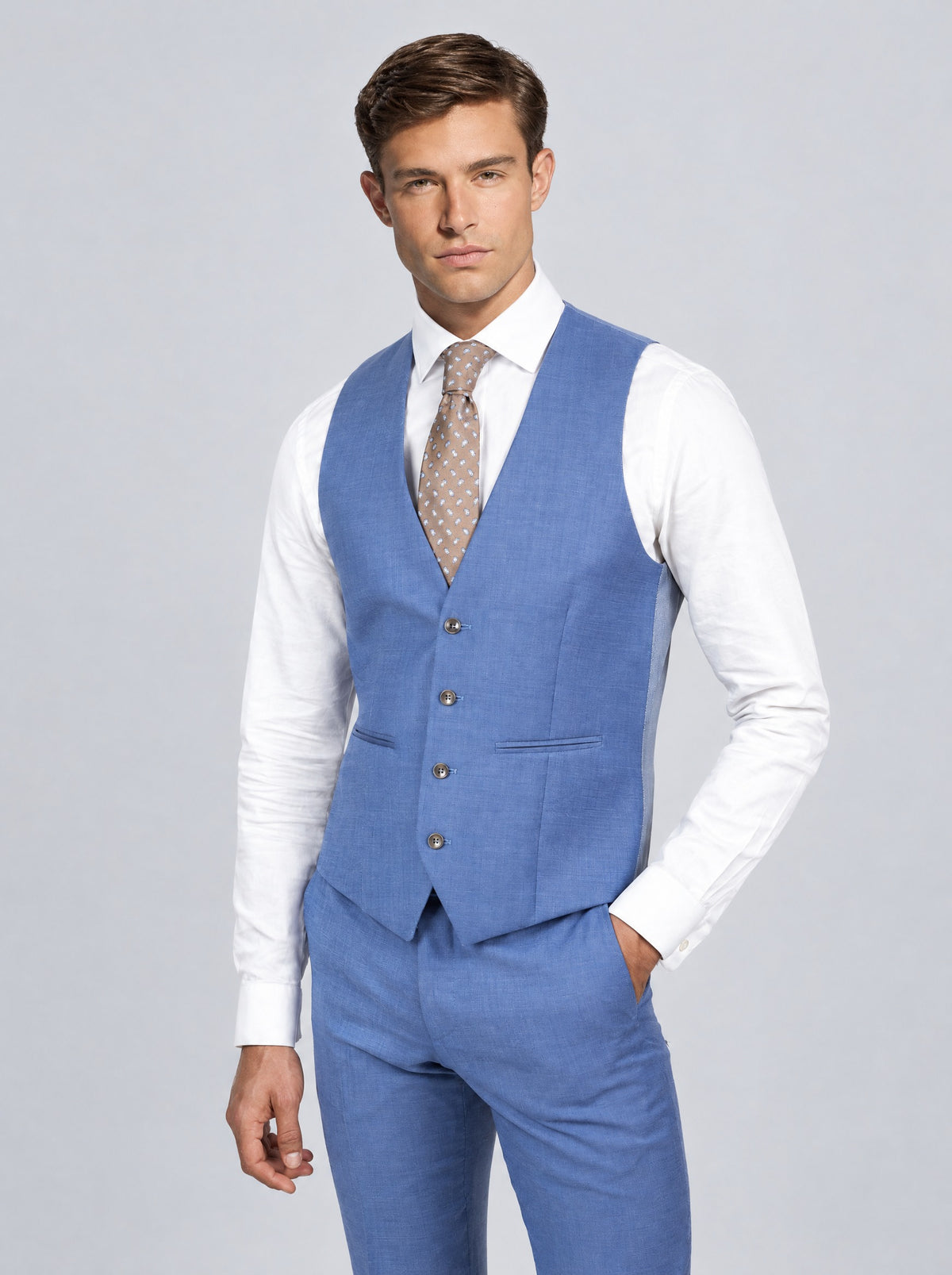 Zignone Sky Blue Suit – waistcoat
