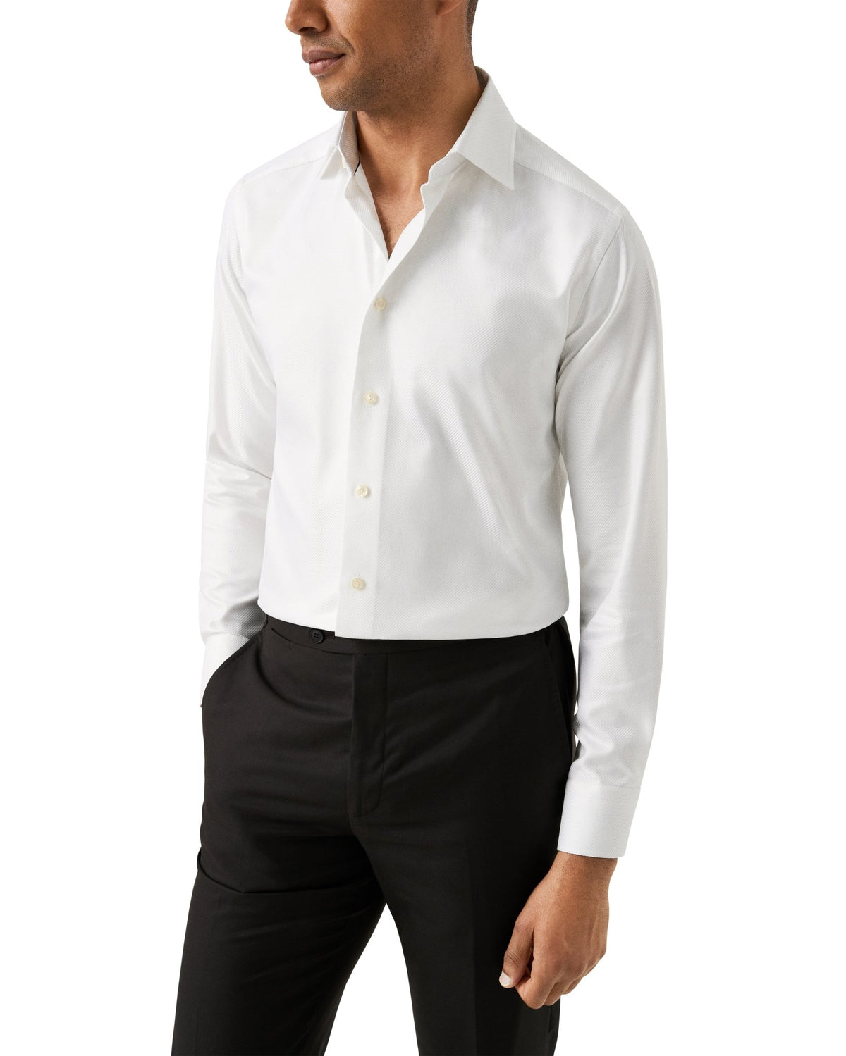 Solid King Twill Shirt White - Eton Shirts Shirts