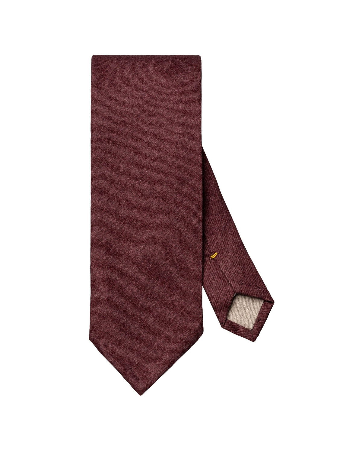 Solid Wool Flannel Tie Burgundy - Eton Shirts Neck Ties