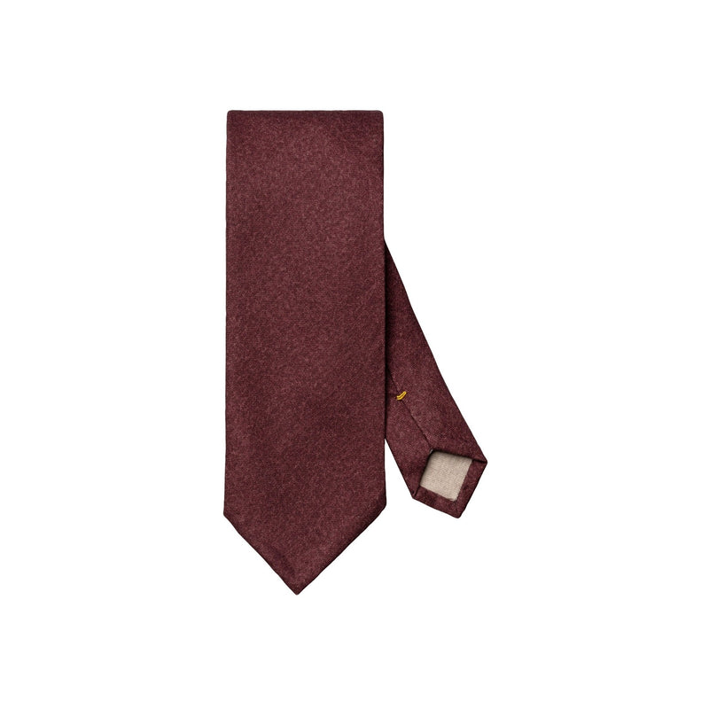 Solid Wool Flannel Tie Burgundy - Eton Shirts Neck Ties