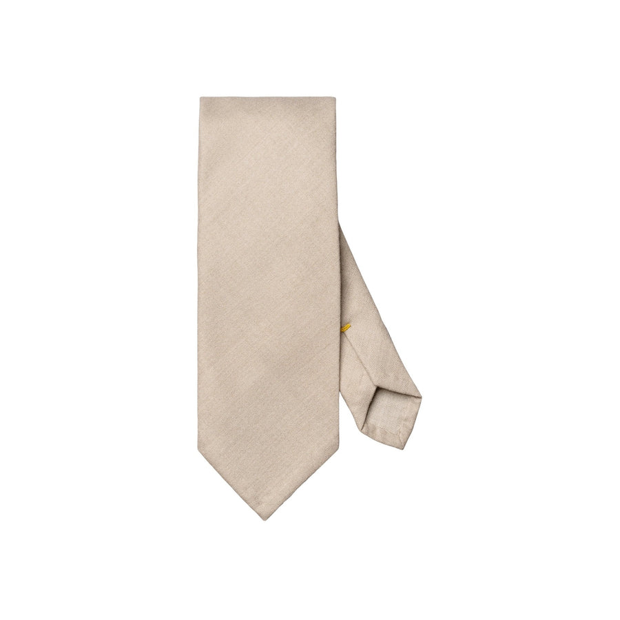 Solid Wool Flannel Tie Taupe - Eton Shirts Neck Ties